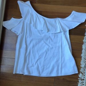 Madewell one shoulder white top! NWT!